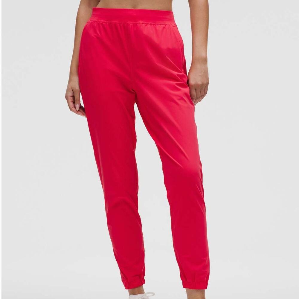 Lululemon NWT Adapted State High-Rise Jogger Red Glow Size 2 Zip Pockets
